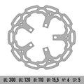 BRENTA MOTO - Disco Freno BRENTA BD130F - PIAGGIO BEVERLY 125/300/350 [ANT]