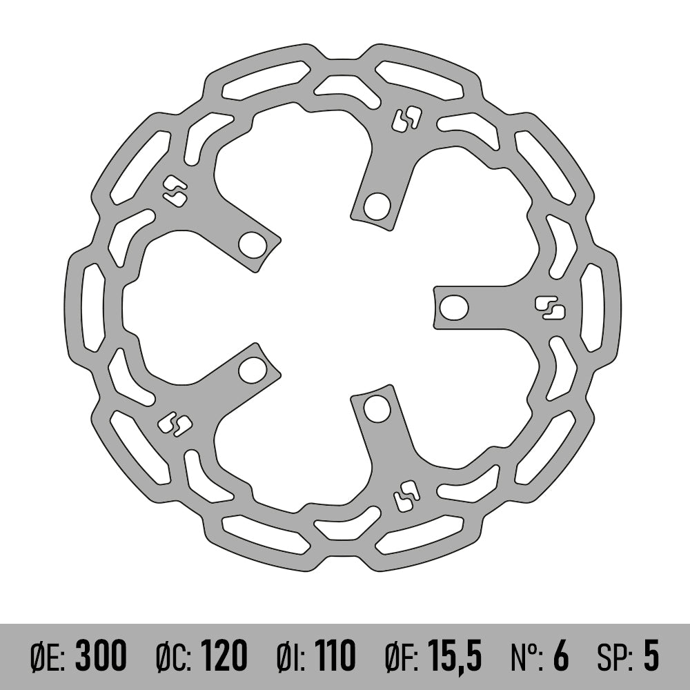 BRENTA MOTO - Disco Freno BRENTA BD130F - PIAGGIO BEVERLY 125/300/350 [ANT]