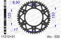 AFAM - Corona AFAM 11212+51 in Alluminio Passo 520
