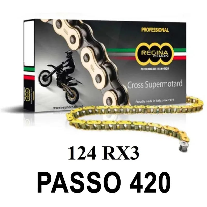 REGINA - Catena 124RX3 136 Maglie Passo 420 - Oro