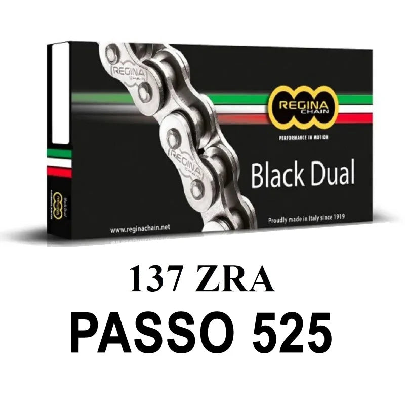 REGINA - Catena 137ZRA 124 Maglie Passo 525 - Nero