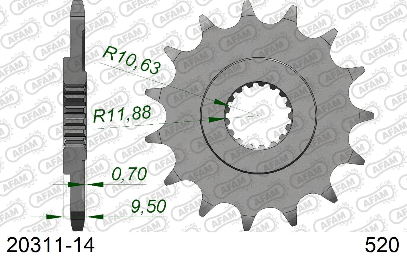 AFAM - Pignone AFAM 20311-14 Passo 520