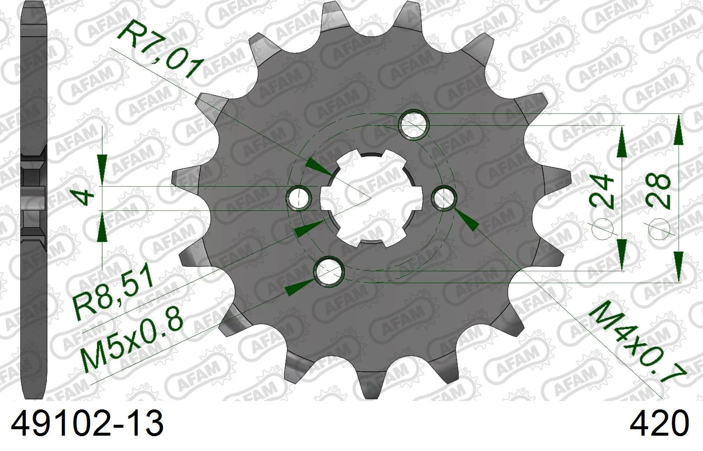 AFAM - Pignone AFAM 49102-13 Passo 420
