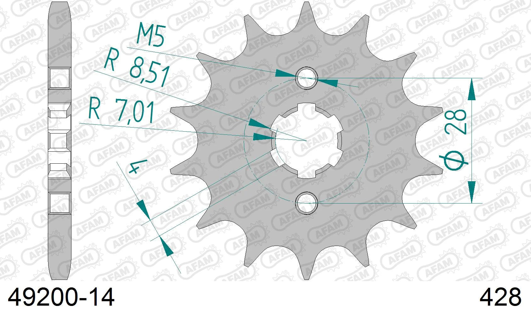 AFAM - Pignone AFAM 49200-14 Passo 428