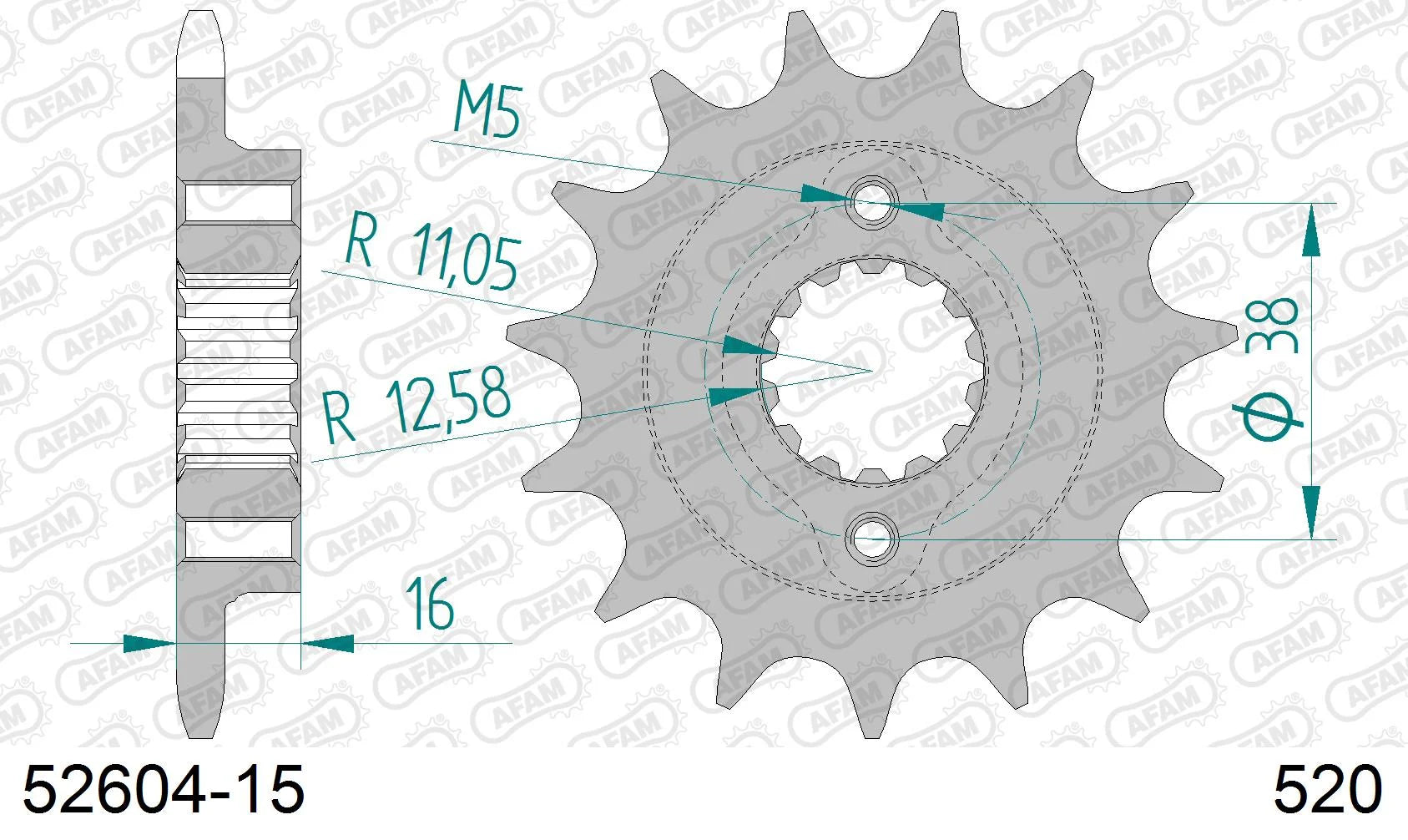 AFAM - Pignone AFAM 52604-15 Passo 520
