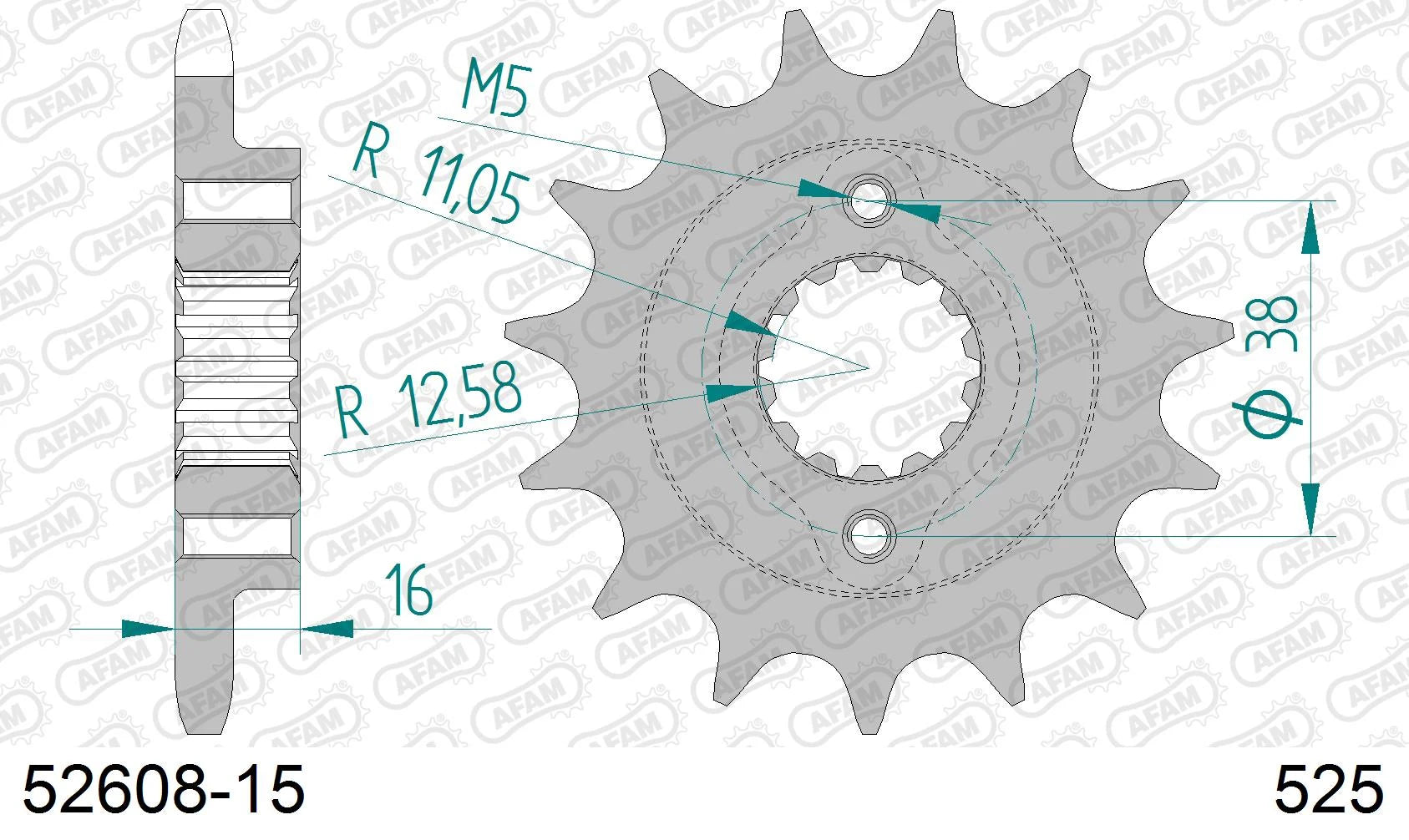 AFAM - Pignone AFAM 52608-15 Passo 525