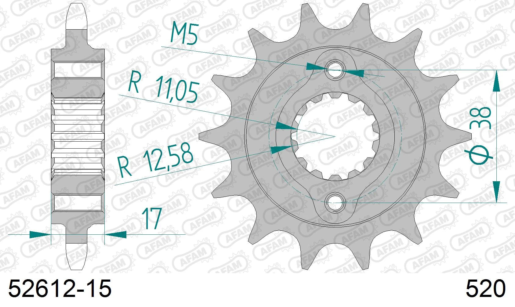 AFAM - Pignone AFAM 52612-15 Passo 520