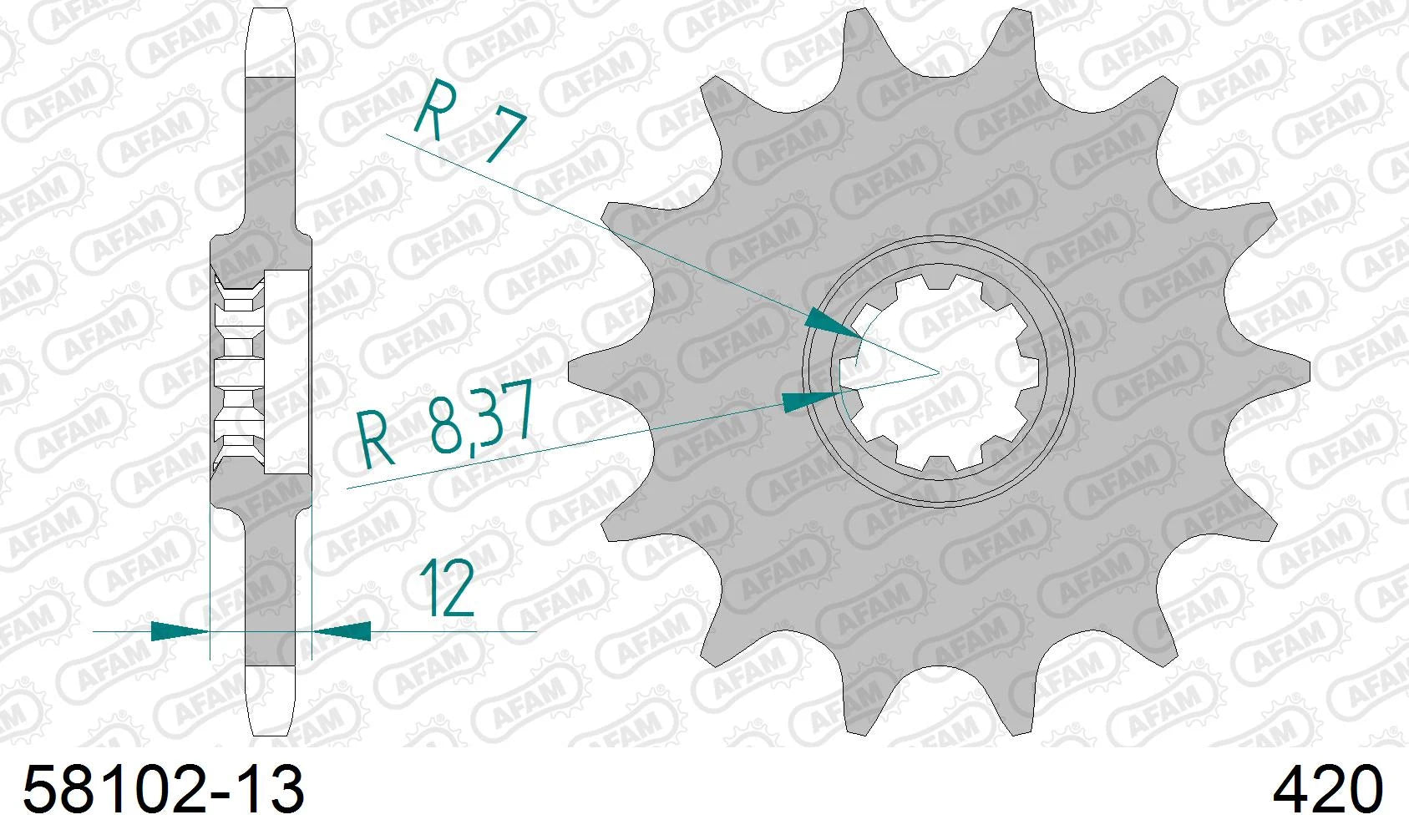 AFAM - Pignone AFAM 58102-13 Passo 420
