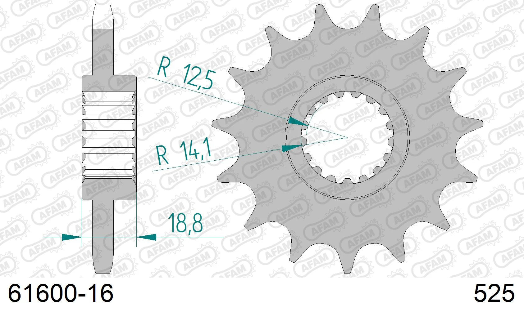 AFAM - Pignone AFAM 61600-16 Passo 525