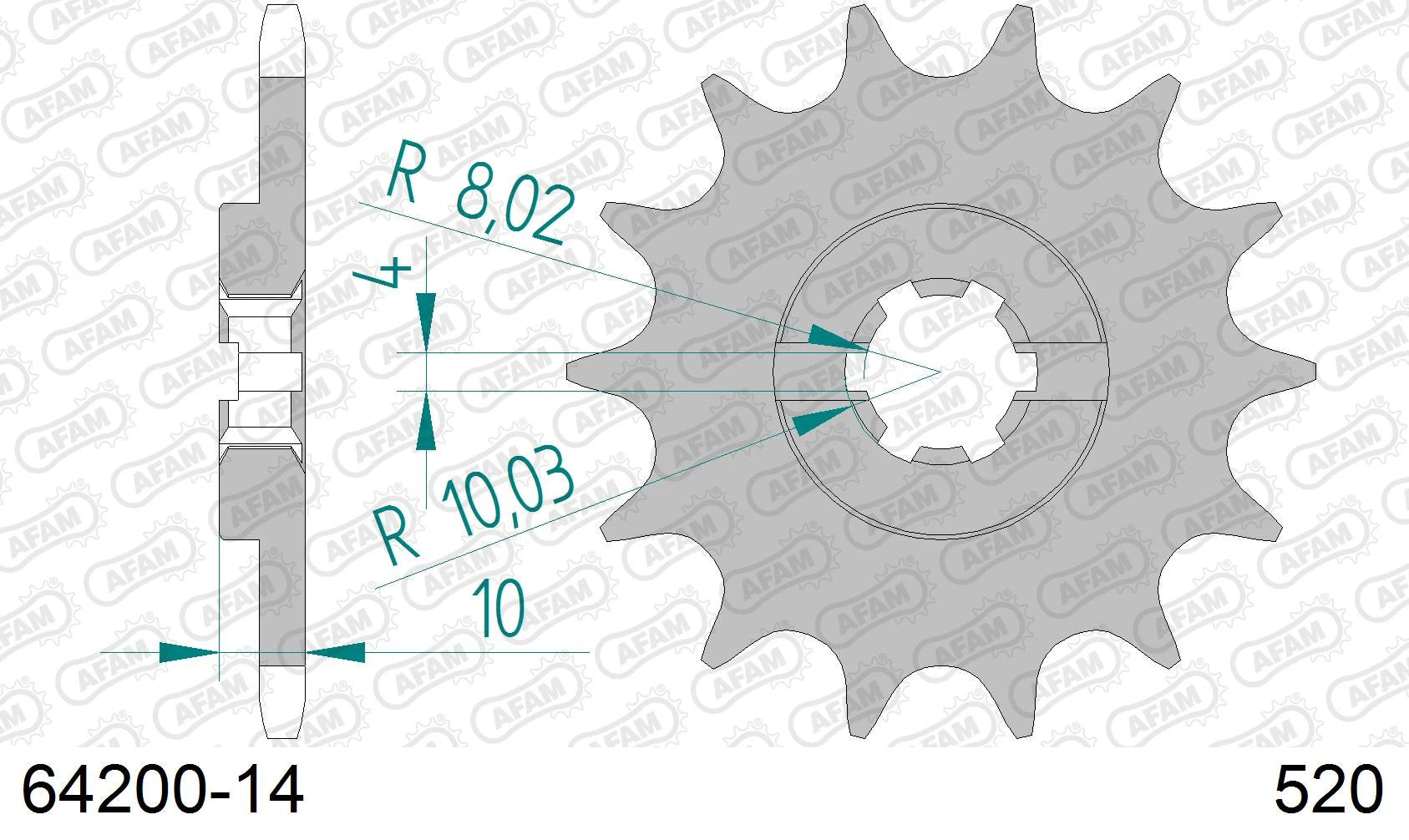 AFAM - Pignone AFAM 64200-14 Passo 520