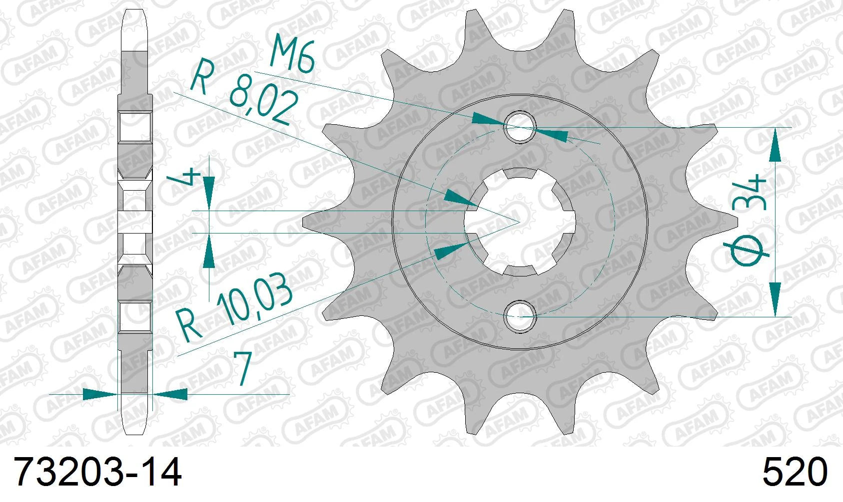 AFAM - Pignone AFAM 73203-14 Passo 520