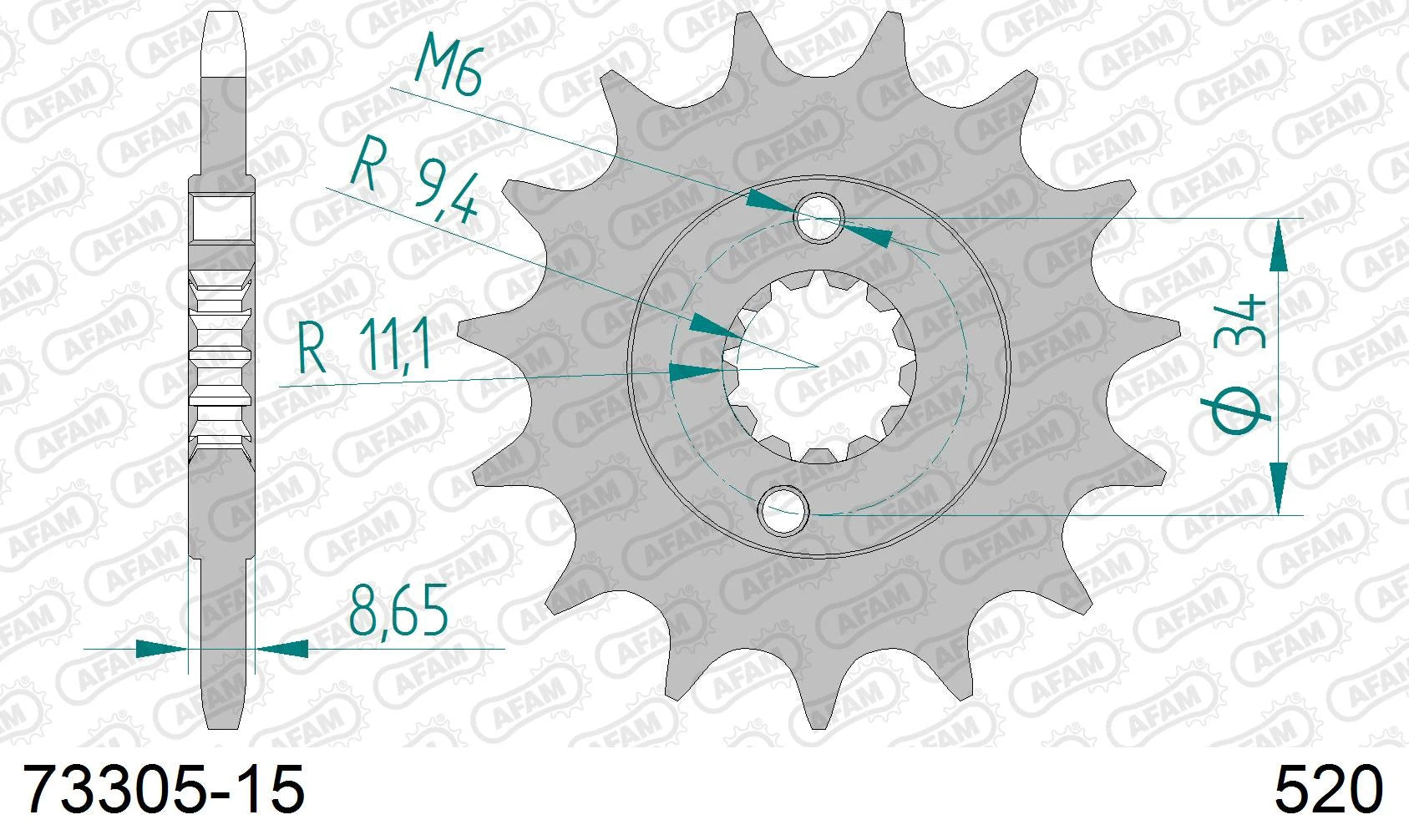 AFAM - Pignone AFAM 73305-15 Passo 520