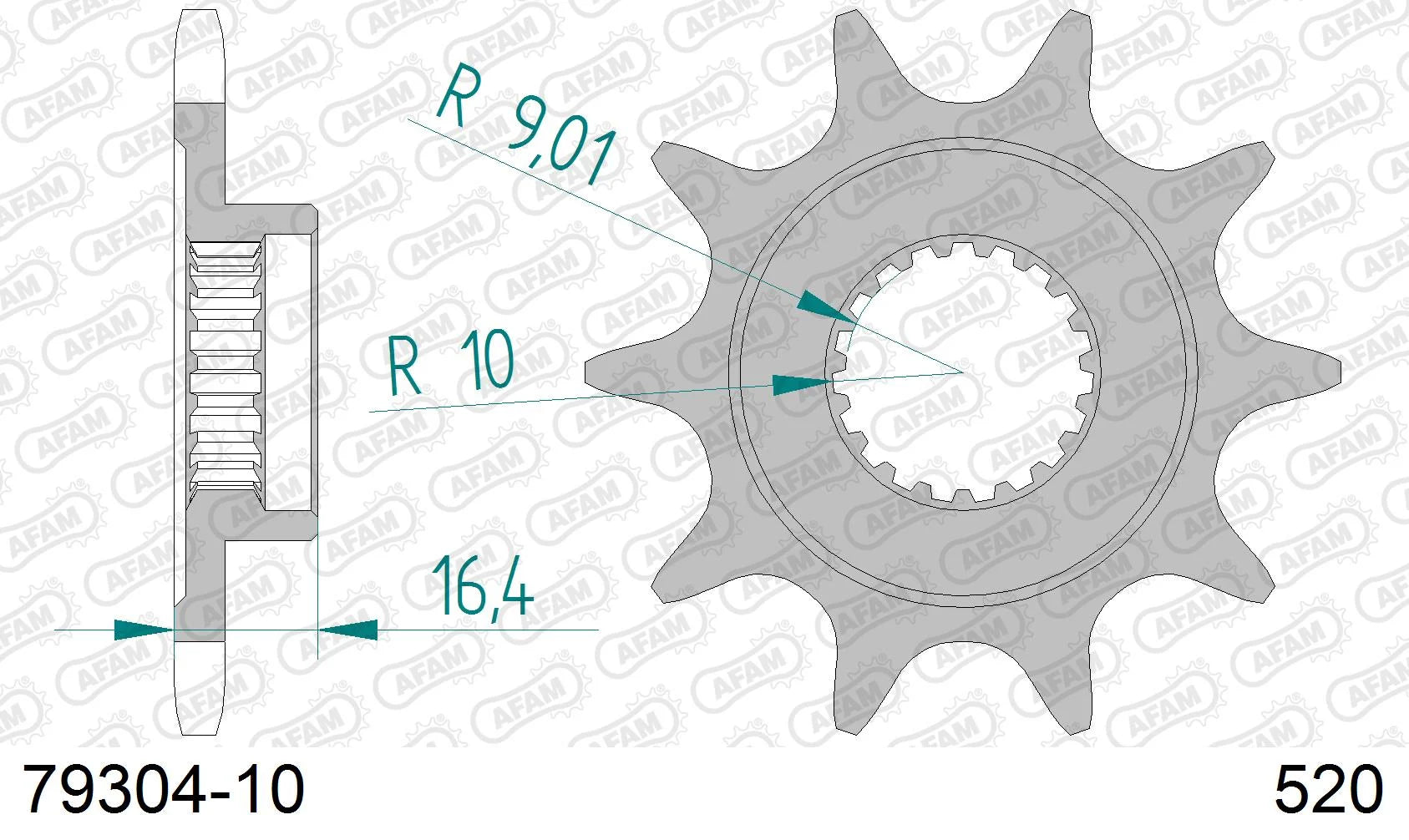 AFAM - Pignone AFAM 79304-10 Passo 520