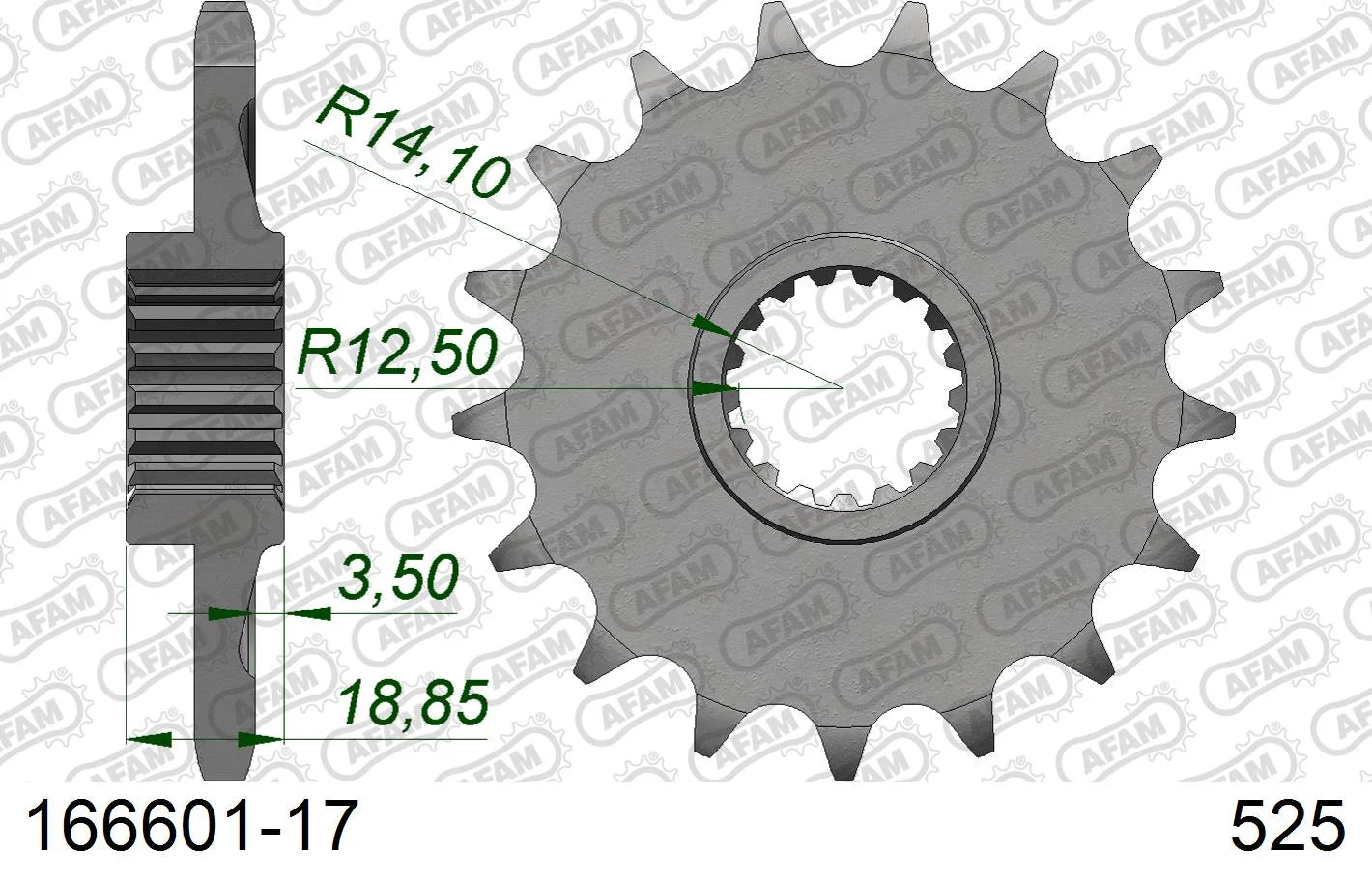 AFAM - Pignone AFAM 166601-17 Passo 525