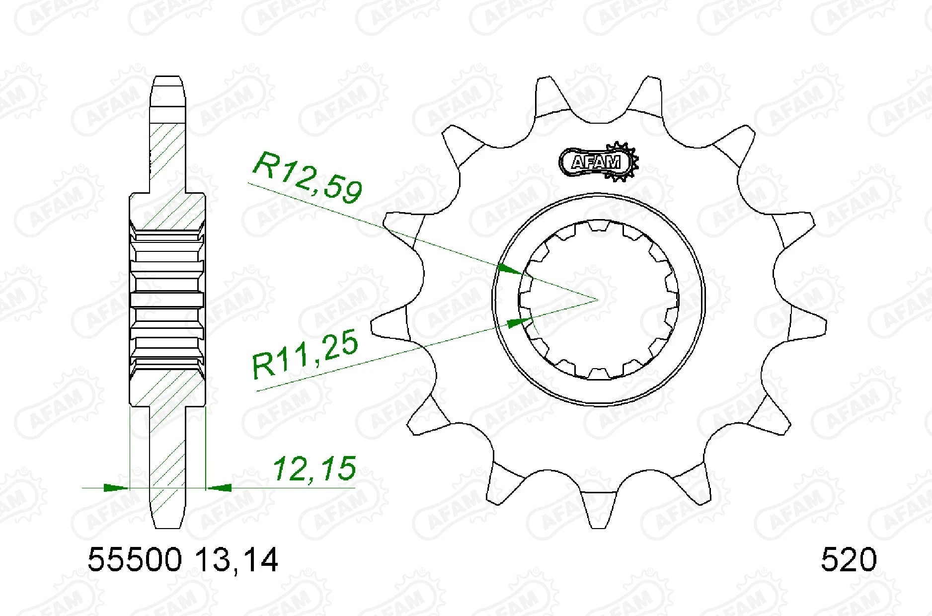 AFAM - Pignone AFAM 55500-13 Passo 520