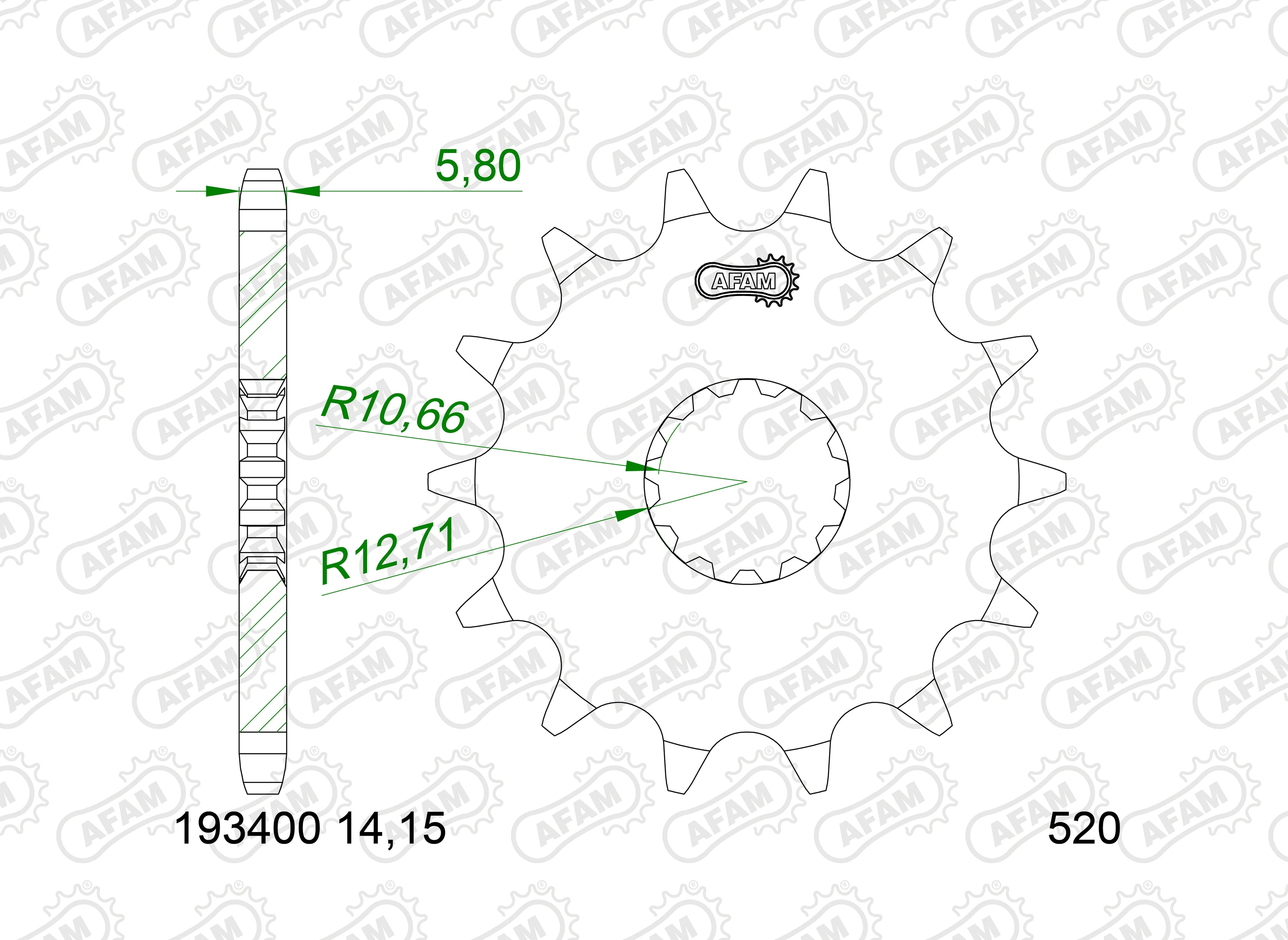 AFAM - Pignone AFAM 193400-15 Passo 520