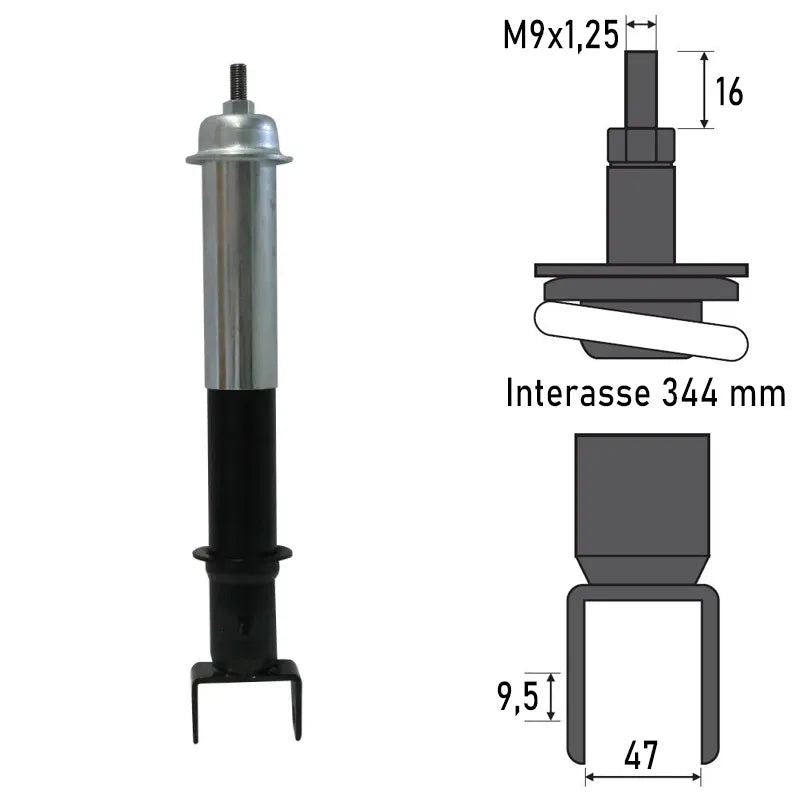 BCR - Ammortizzatore Posteriore PIAGGIO VESPA PX/PK 50cc