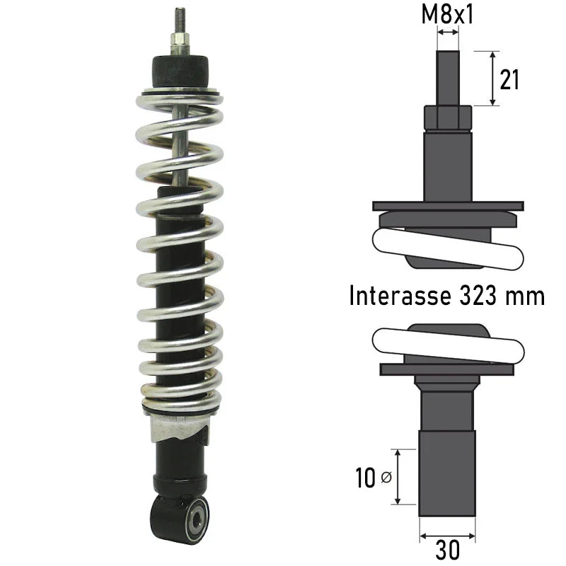 BCR - Ammortizzatore Posteriore PIAGGIO VESPA LX/LXV 125/150cc