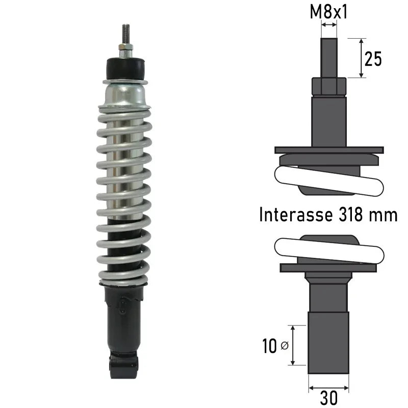 BCR - Ammortizzatore Posteriore PIAGGIO LIBERTY 125/150/200cc