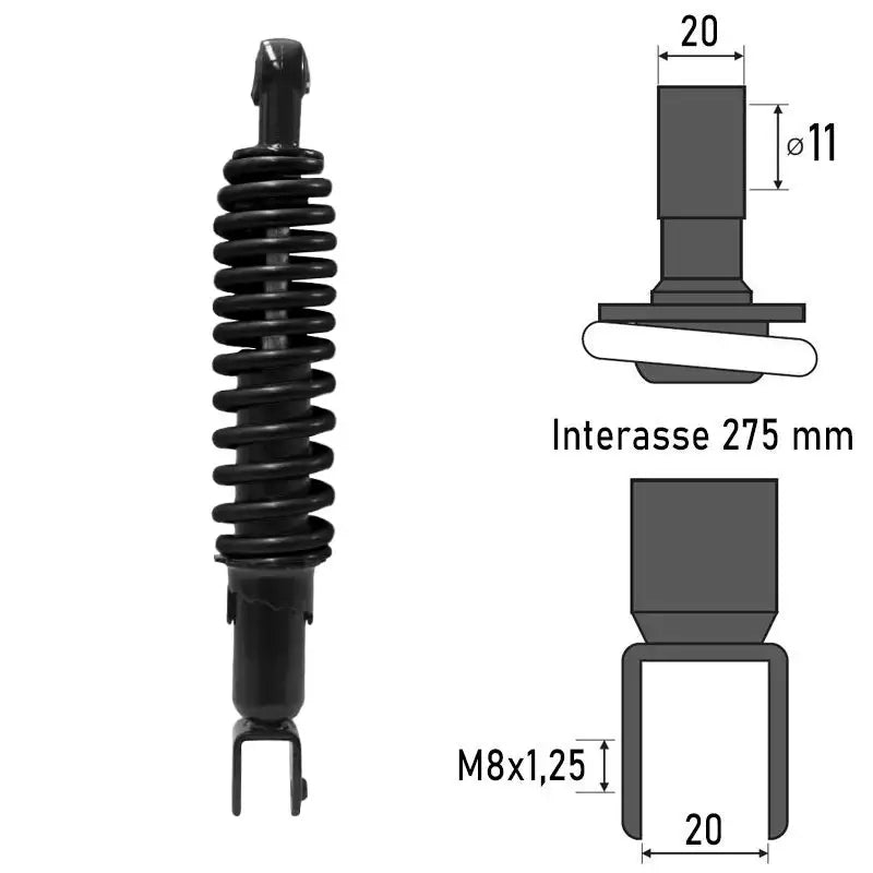BCR - Ammortizzatore Posteriore MALAGUTI/MBK/YAMAHA 50cc