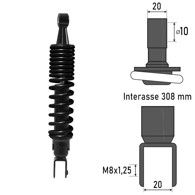 BCR - Ammortizzatore Posteriore HONDA SH 125/150cc 05-08