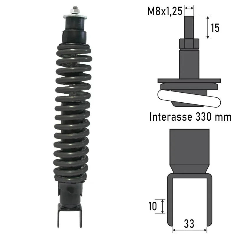 BCR - Ammortizzatore Posteriore PIAGGIO LIBERTY/VESPA ET2/ET4 50cc