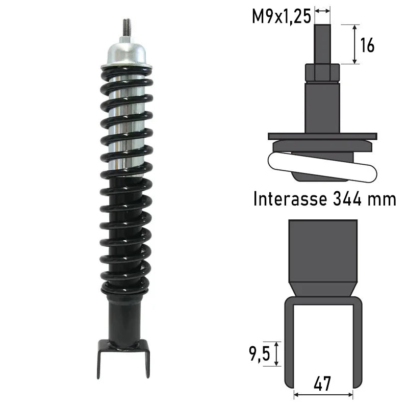 BCR - Ammortizzatore Posteriore PIAGGIO VESPA 50/125cc