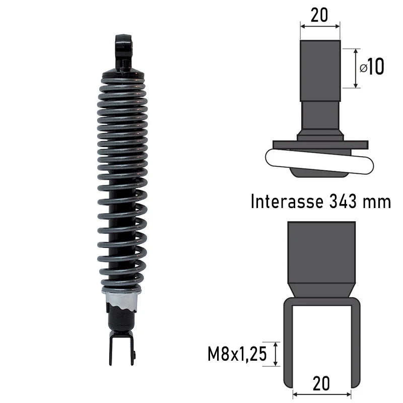 BCR - Ammortizzatore Posteriore YAMAHA X-MAX 125/250cc