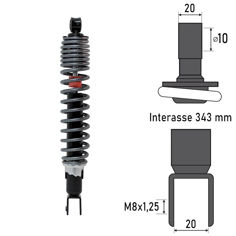 BCR - Ammortizzatore Posteriore YAMAHA X-MAX 125/250cc