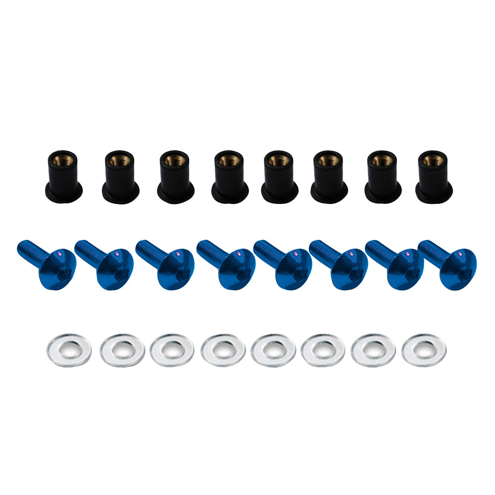 BCR - Viti Cupolino (Kit) - Anodizzate Blu - M5