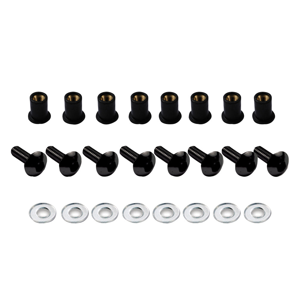 BCR - Viti Cupolino (Kit) - Anodizzate Nero - M5