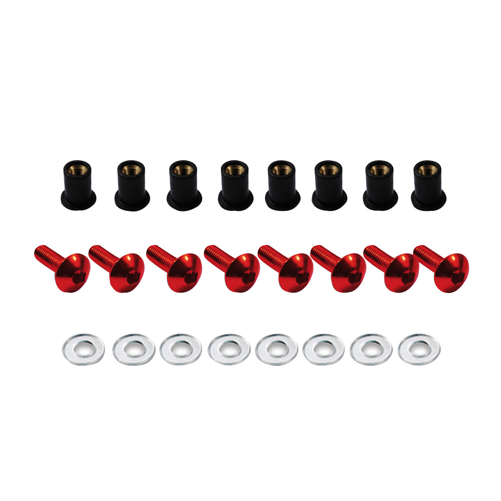 BCR - Viti Cupolino (Kit) - Anodizzate Rosso - M5