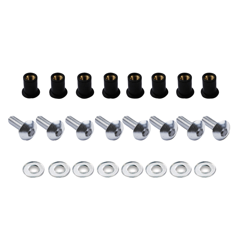 BCR - Viti Cupolino (Kit) - Anodizzate Argento - M5