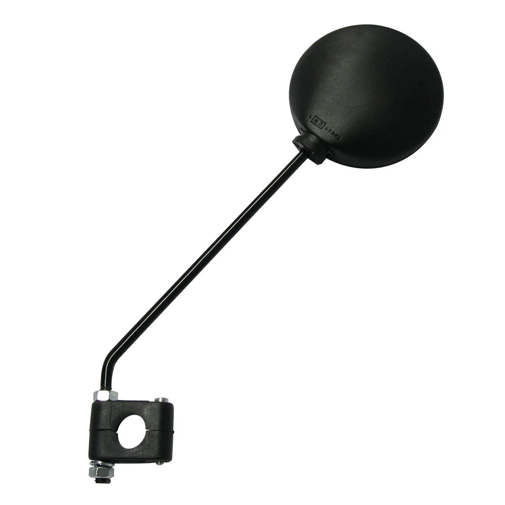 BCR - Specchio Destro/Sinistro Universale Tondo con Morsetto Nero
