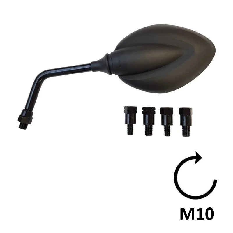 BCR - Specchio Destro/Sinistro Universale con Adattatori M8/M10 Nero