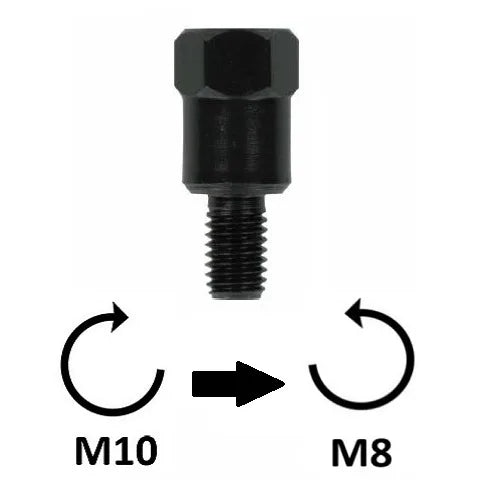 BCR - Adattatore Specchio - M10x1,25 DX (superiore) > M8x1,25 SX (inferiore)