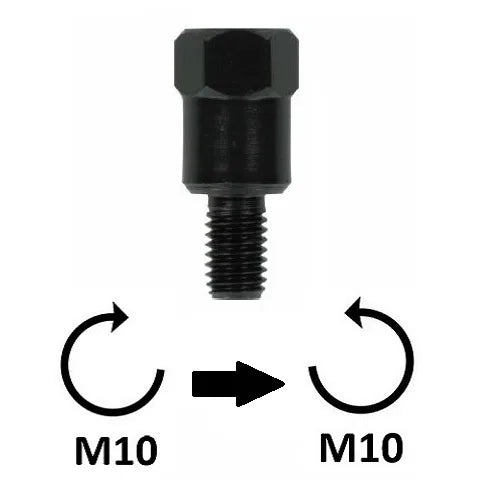 BCR - Adattatore Specchio - M10x1,25 DX (superiore)> M10x1,25 SX (inferiore)