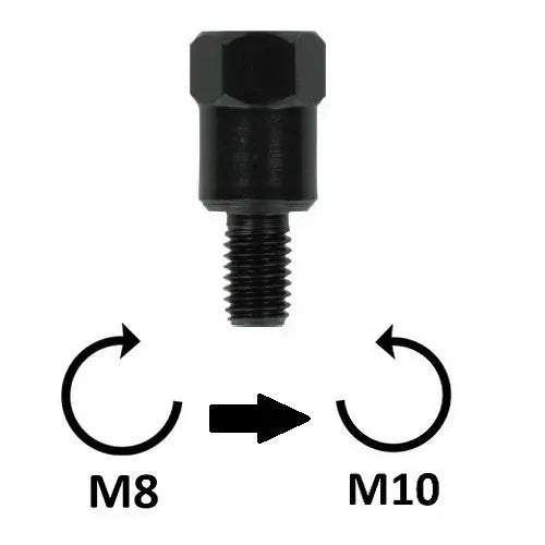 BCR - Adattatore Specchio - M8x1,25 DX (superiore) > M10x1,25 SX (inferiore)
