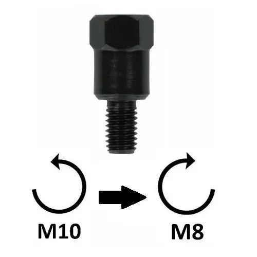 BCR - Adattatore Specchi - M10x1,25 SX (superiore) > M8x1,25 DX (inferiore)