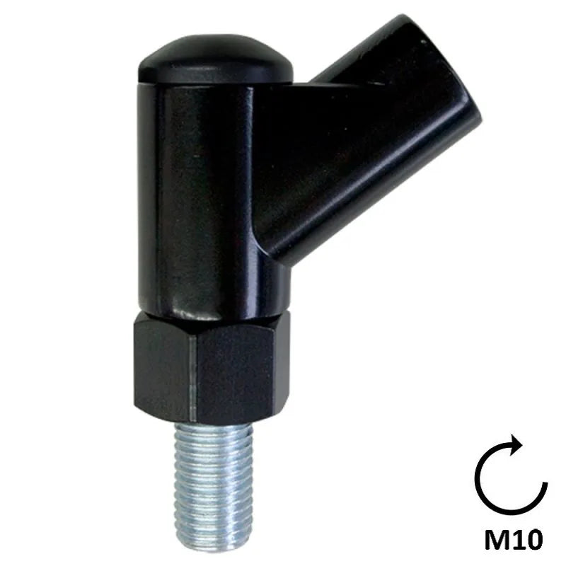 BCR - Adattatore Specchio Retrovisore PEUGEOT 125/500cc - Nero, M10 Destro