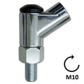 BCR - Adattatore Specchi Retrovisore PEUGEOT 125/500cc - Cromato, M10 Destro