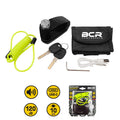 BCR - Bloccadisco Sonoro Ø 10mm - 2 Chiavi Piatte, Cavo Reminder e Borsa