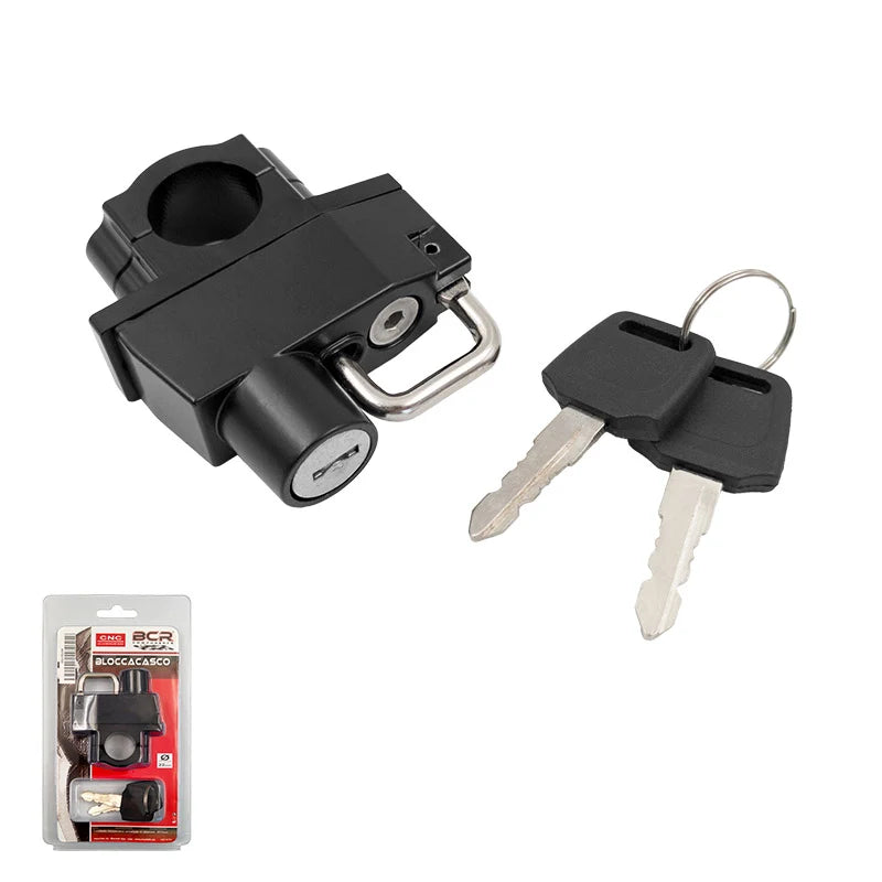 BCR - Lucchetto Bloccacasco Universale Attacco al Telaio/Manubrio - Ø 22mm