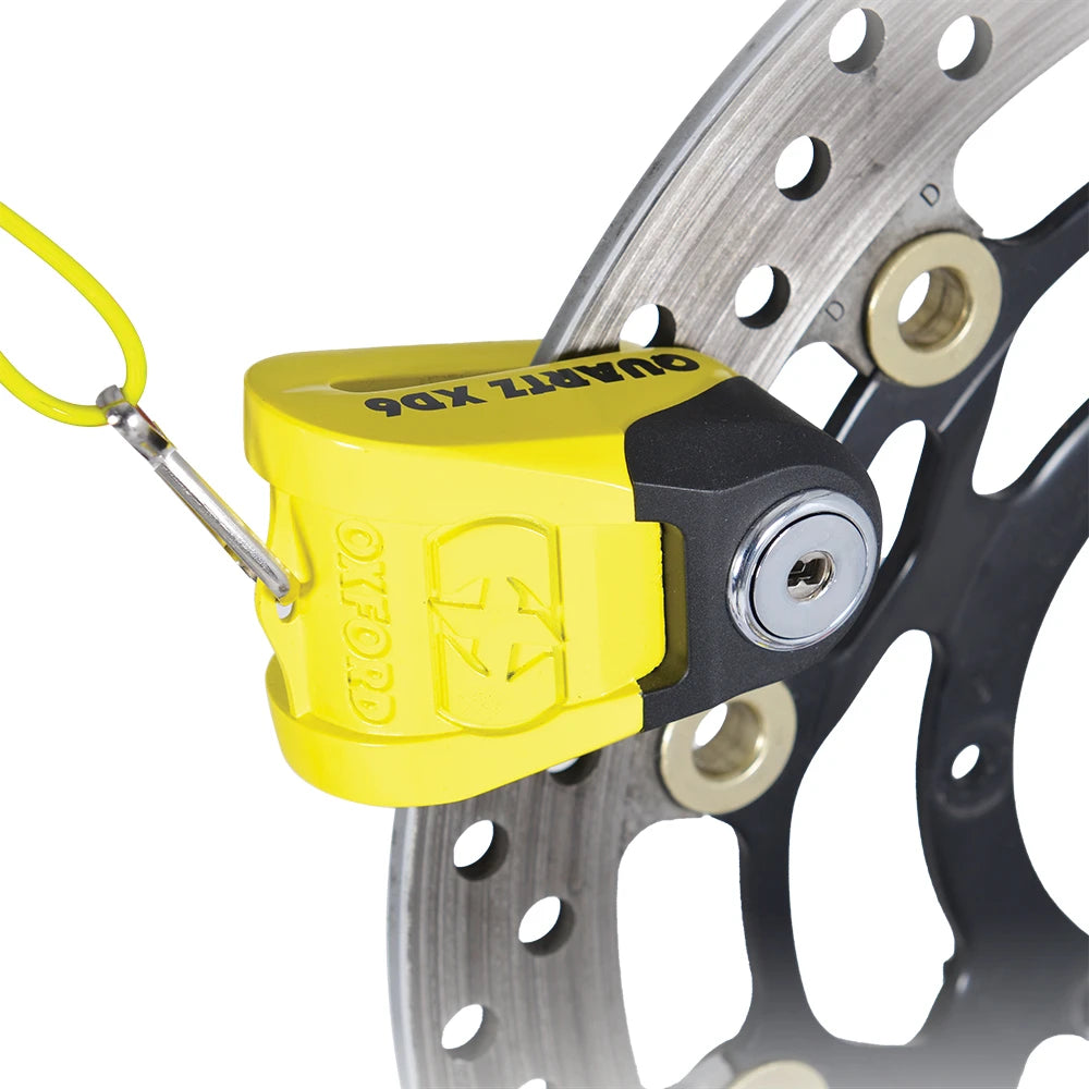 OXFORD - Lucchetto Bloccadisco QUARTZ XD6 Giallo/Nero - Perno Ø 6mm