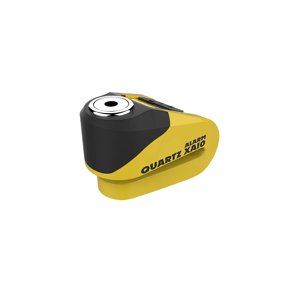 OXFORD - Lucchetto Bloccadisco Sonoro QUARTZ XA10 Giallo/Nero - Perno Ø 10