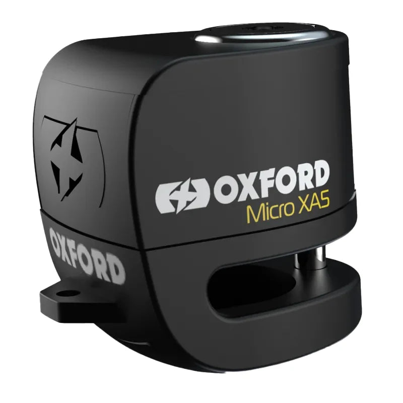 OXFORD - Lucchetto Bloccadisco Sonoro Micro XA5 Nero/Nero - Perno Ø 5,5mm