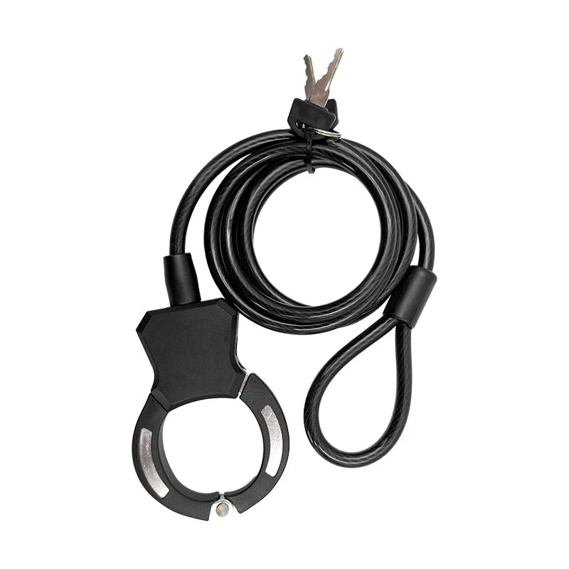 MVTEK - Lucchetto a Cavo 1500mm per Monopattino con Manetta - Perno Ø 8mm
