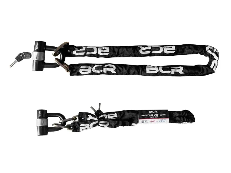 BCR - Catena Ø 8x1200mm + Lucchetto Arco Ø 14x98x100mm