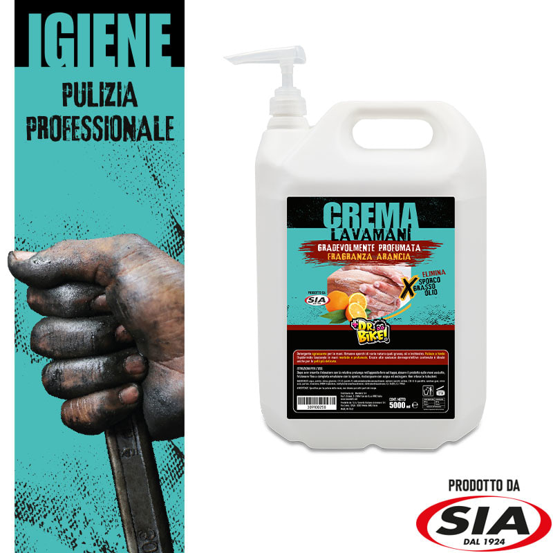 DR BIKE-MOTO - DR.BIKE IGIENE - Crema Lavamani - Fragranza Arancia - 5L