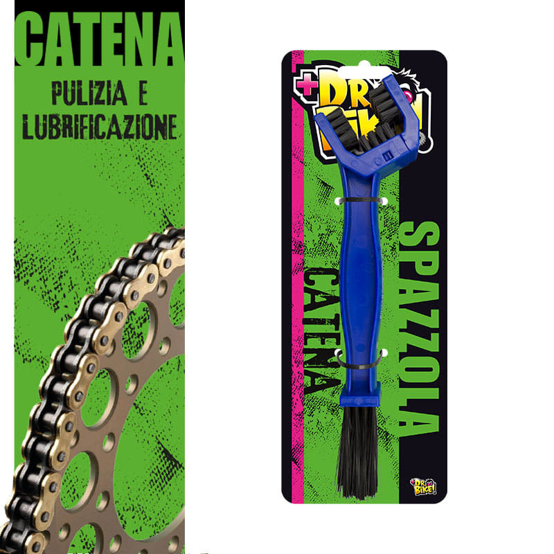 DR BIKE-MOTO - DR.BIKE CATENA - Spazzola Doppia per Pulizia Catena Moto